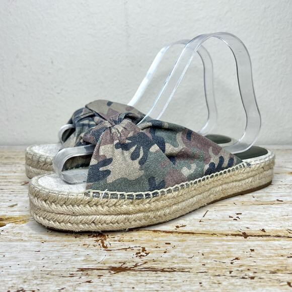 Splendid Camo Albany Espadrille Slide Sandals 9 - Picture 2 of 11
